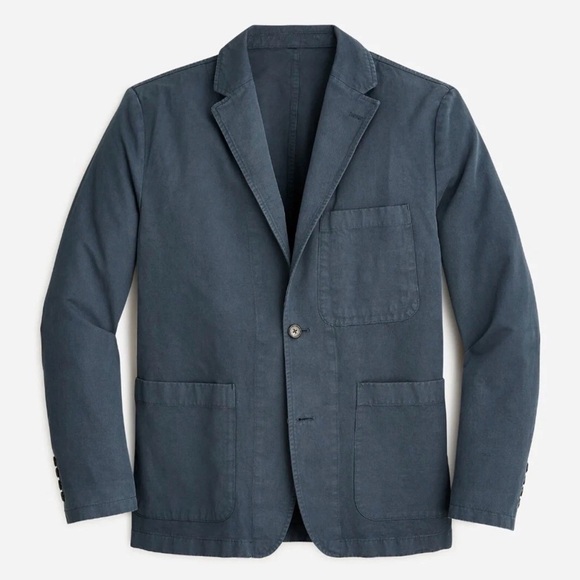 NWOT J Crew J. CREW Garment-dyed cotton-linen chino suit jacket Gray Men’s 42